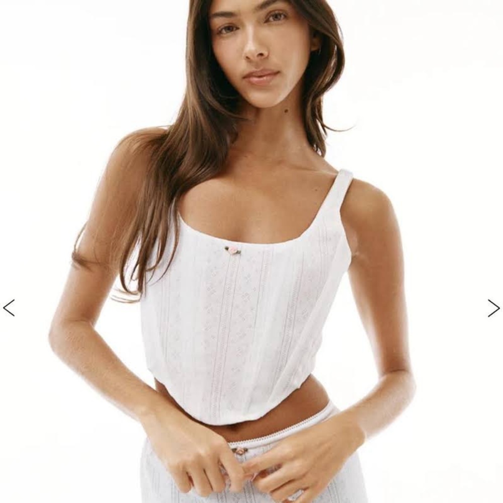 With Jean White Corset